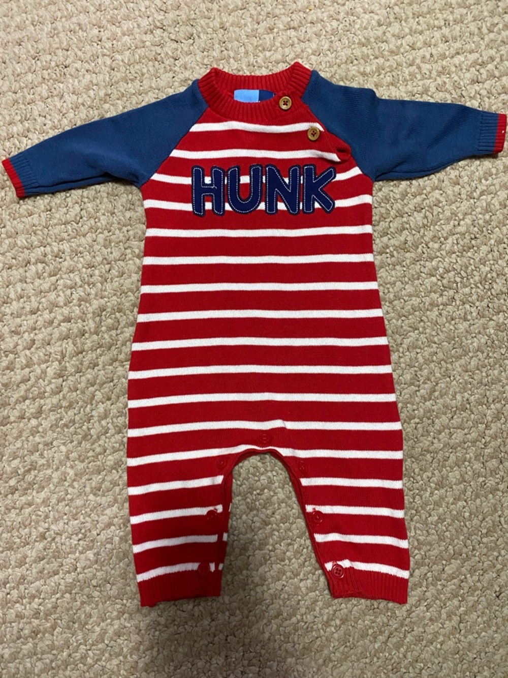 Good lad baby boys size 3mo , 1pc sweater outfit “hunk”